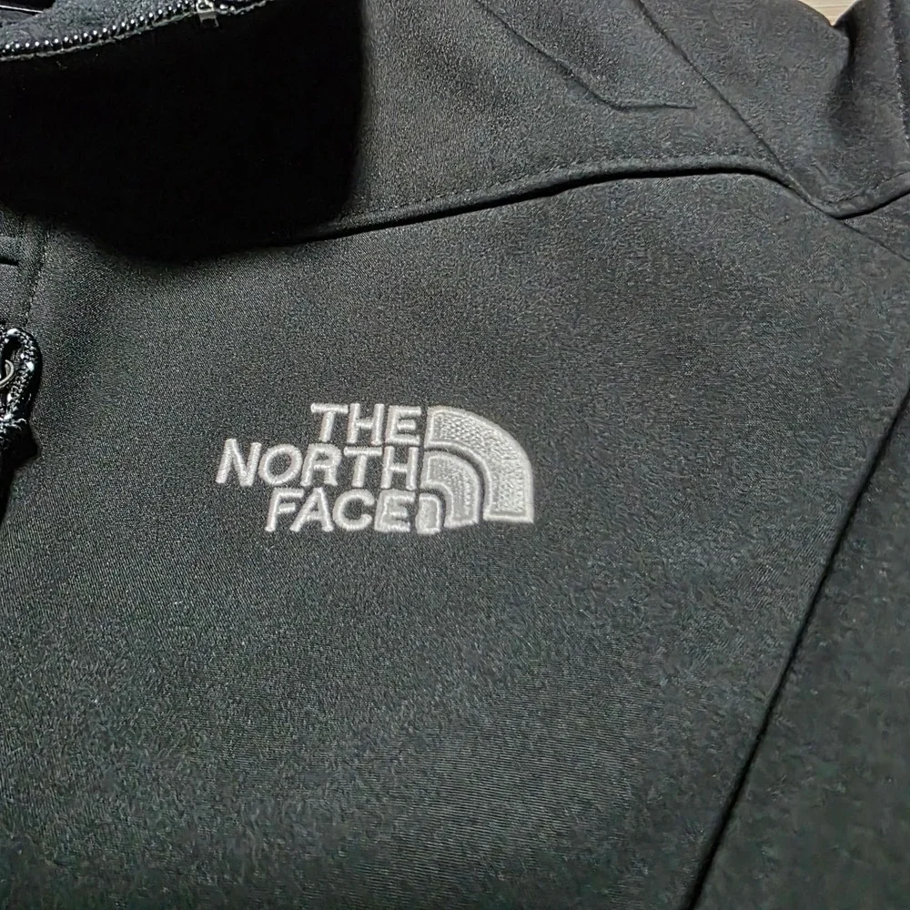 The North Face Apex‎ Softshell Jacket Mens L Black Full Zip Fleece Lined Outdoor